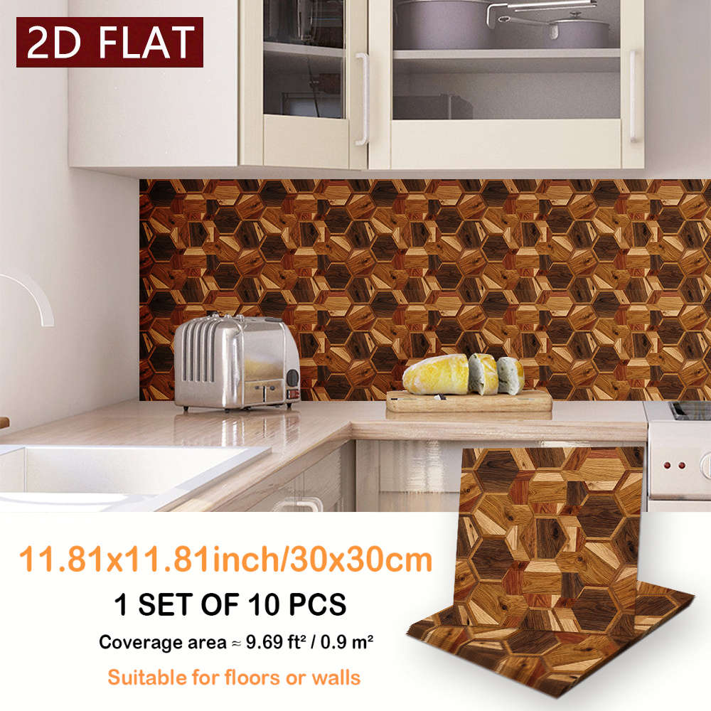 Self Adhesive Floor Stickers 7.87X7.87Inch 20X20Cm 10Pcs