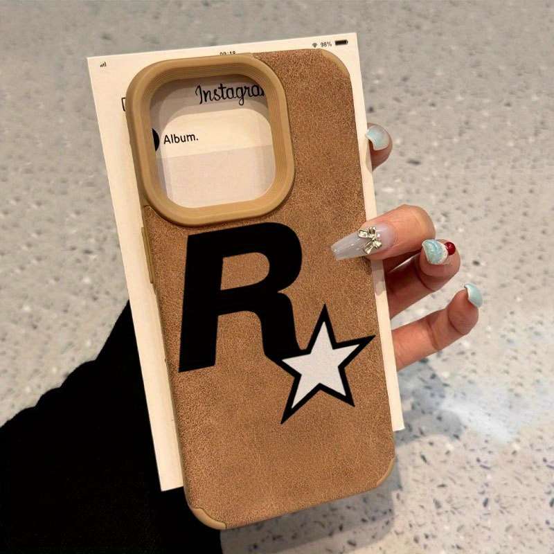 1Pc Mixed Color  For iPhone X Star Letter R Pattern Phone Case
