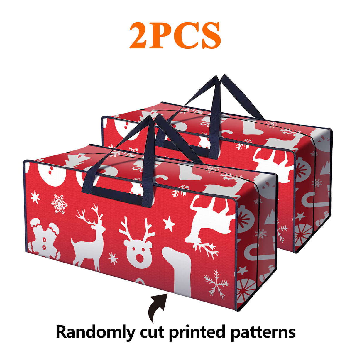 2Pcs 3Pcs 4Pcs Large Christmas Tree Storage Moving Red 2Pcs