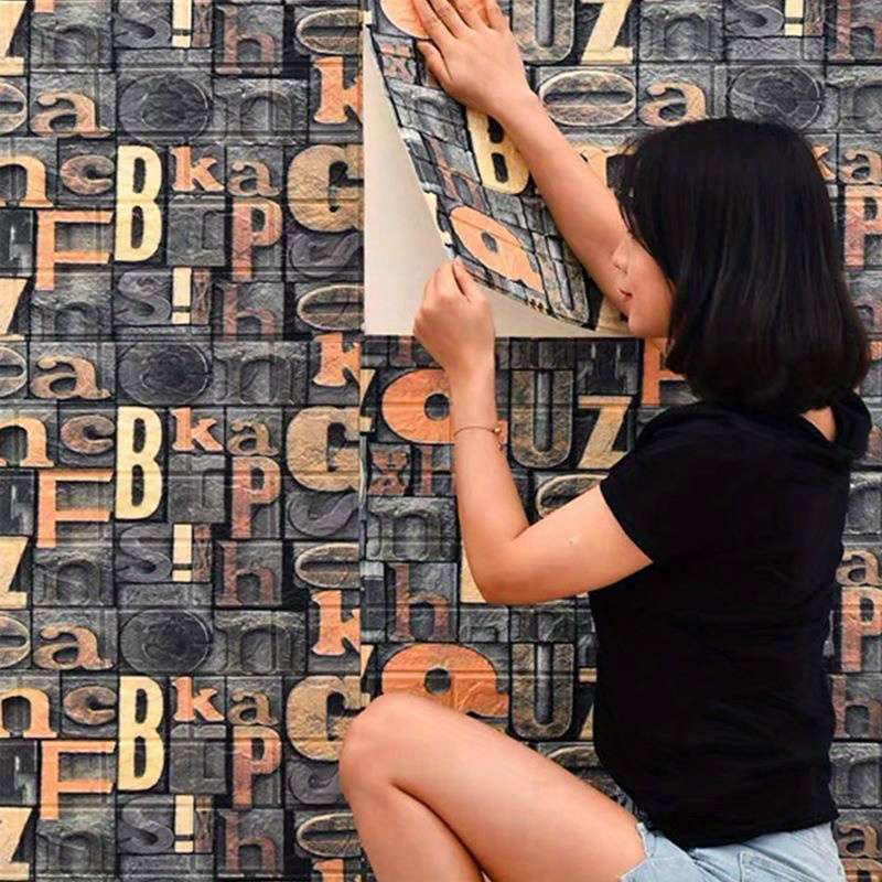 10PCS Industrial Textured Mosaic Tile Stickers Self Adhesive Metal Aluminum
