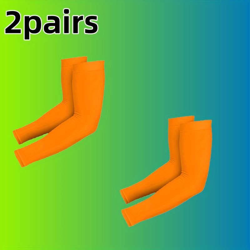 Sunscreen Sleeves Color Orange & Orange Set Of 2