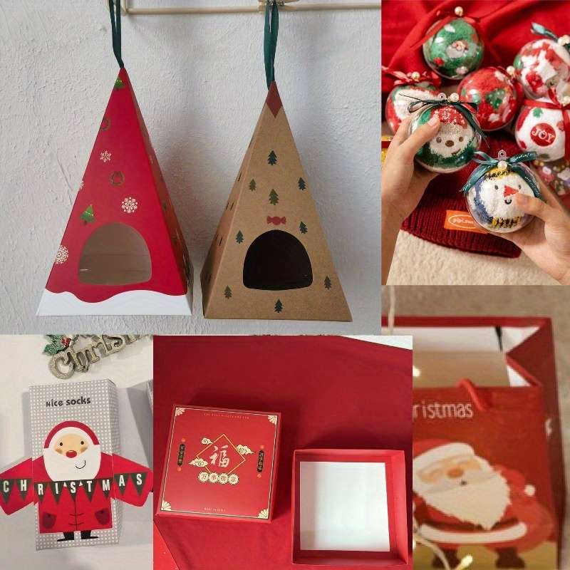 Christmas Gift Boxes Color Red Quantity 5Pcs