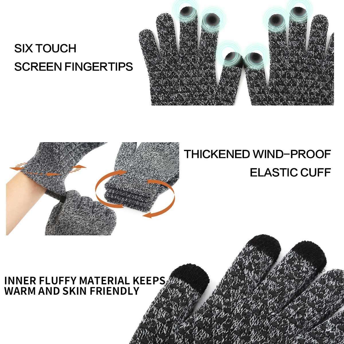 Gloves Color Gray Sizeone Size