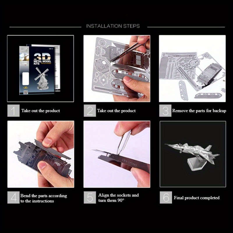 3D Building Model Puzzle Set Color Silver Burj Dubai  Without Tools