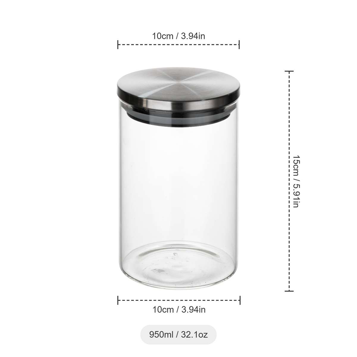 Sealed Jar Color Set Of 3 Glass Containers
