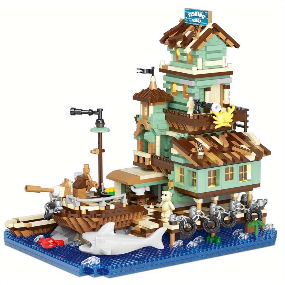 3D Building Model Puzzle Set Color Multicolored