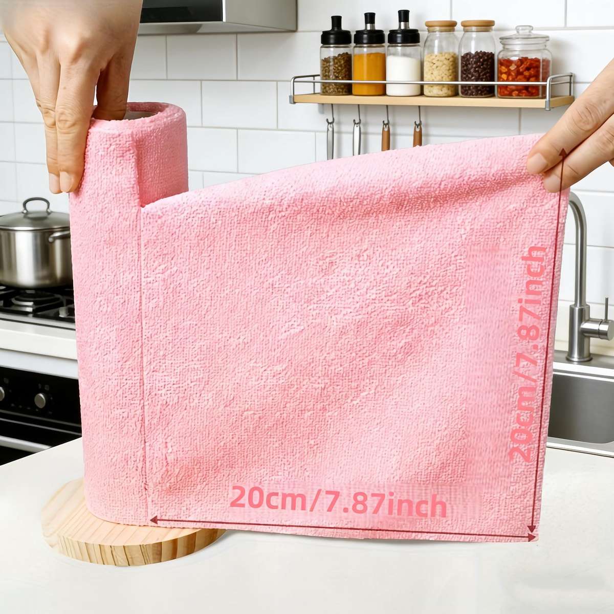 Rag Color Thickened Pink 2 S