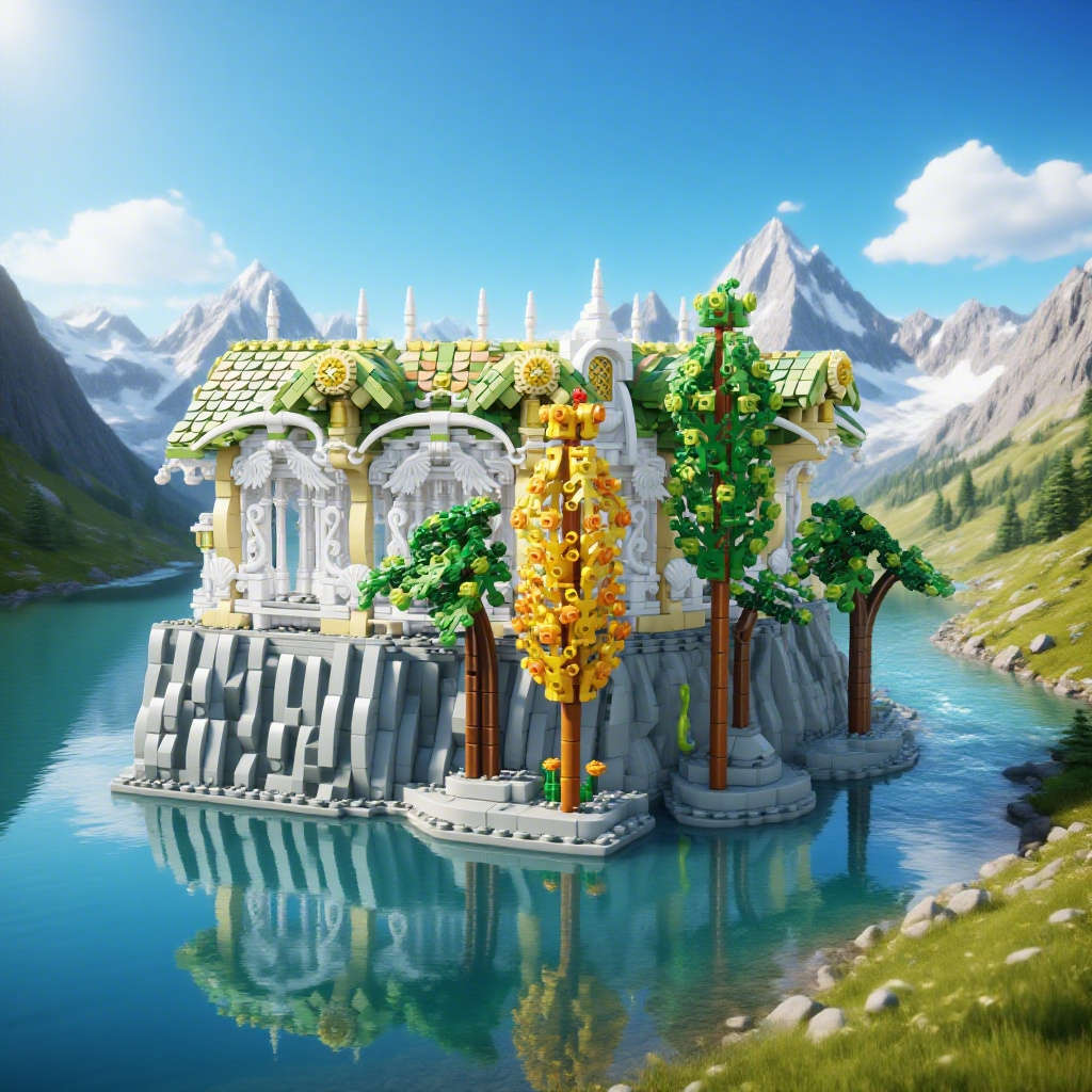 3D Building Model Puzzle Set Color Bk 33241