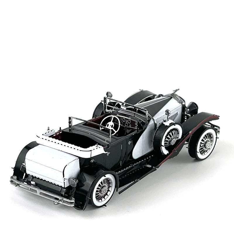3D Building Model Puzzle Set Color Silvery