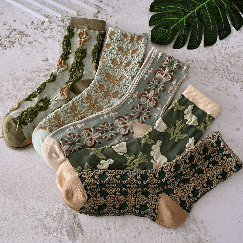 Women S Socks Color 5 Pairs Of Combo Sets Size Asian Onesize
