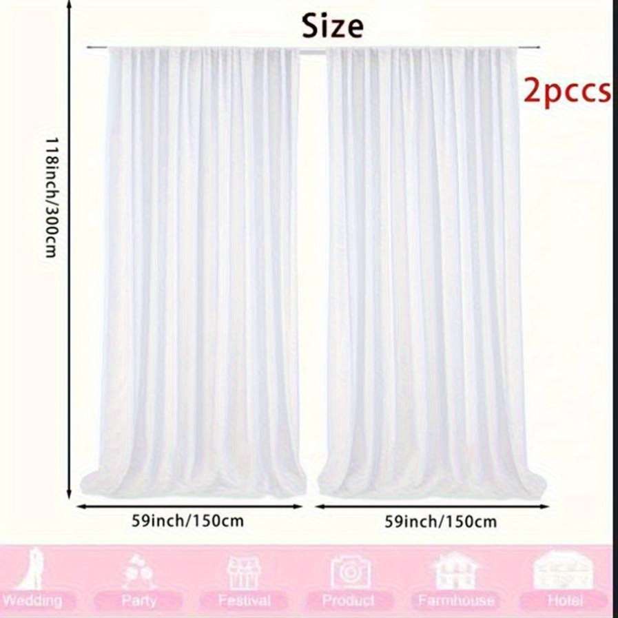 Wedding Supplies Color White Size 151*301Cm*2Pcs