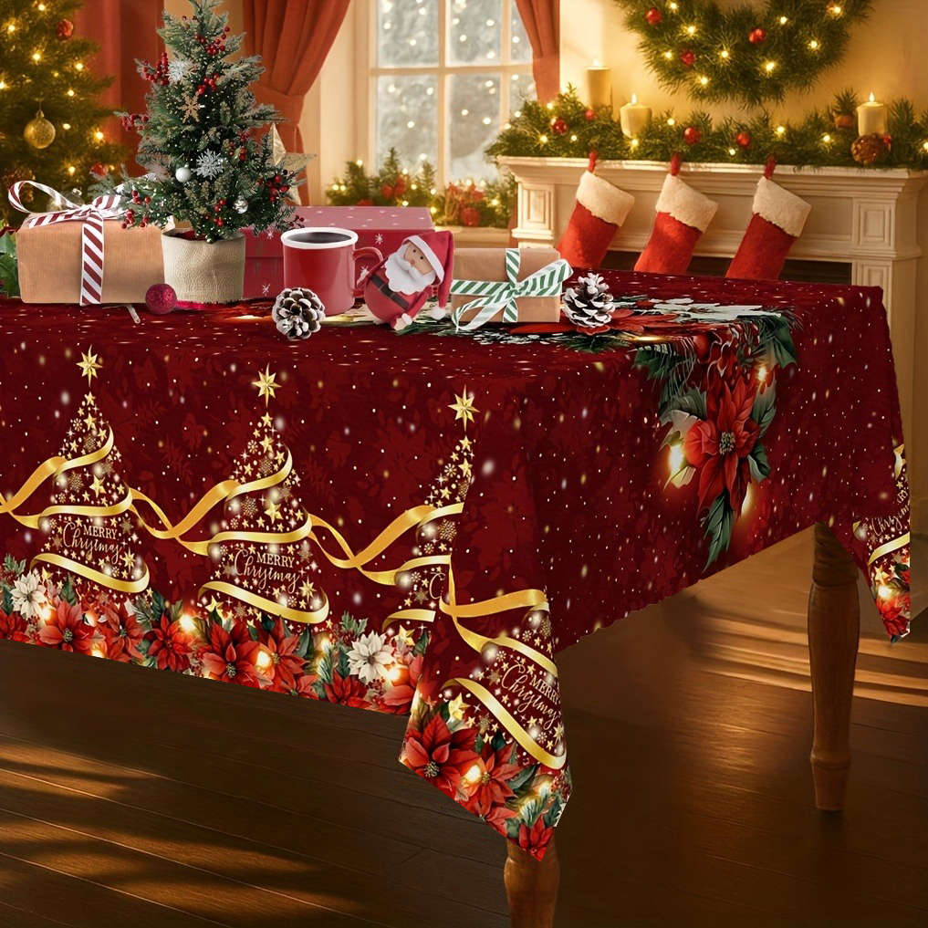 Christmas Tablecloth Size 150X150Cm  Round