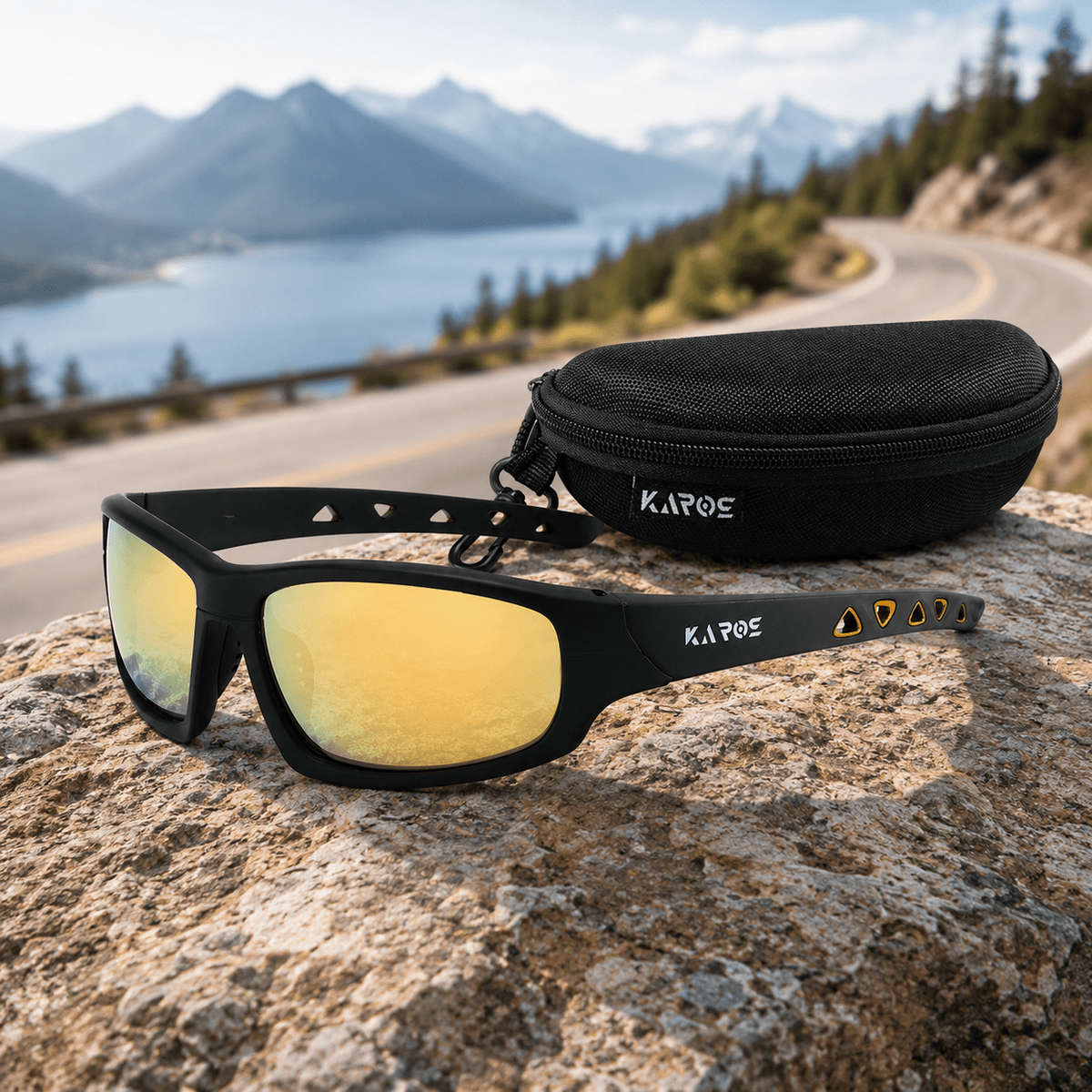 Cycling Glasses Color Black Frame Red Film