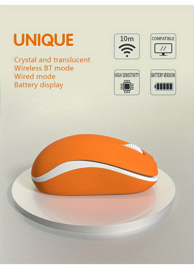 Mouse Color Gray Orange