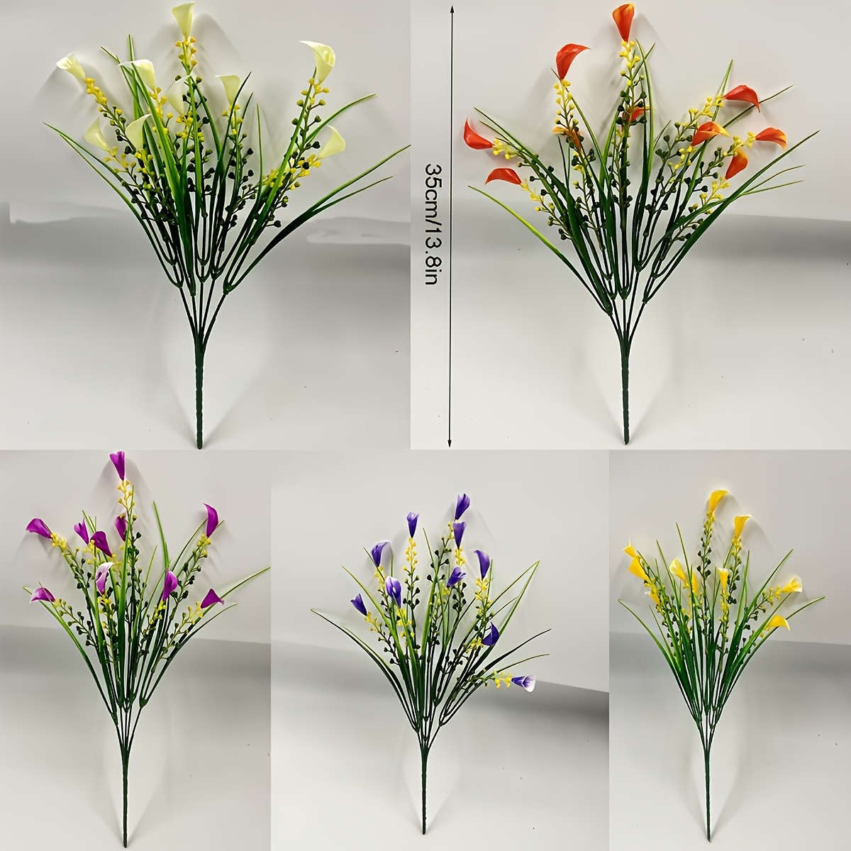 Simulated Flower Color Mixed Color Quantity5Pcs