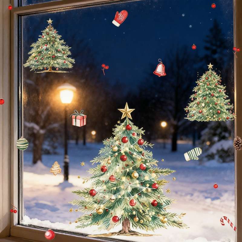 Christmas Decorations Model Christmas Tree Stickers