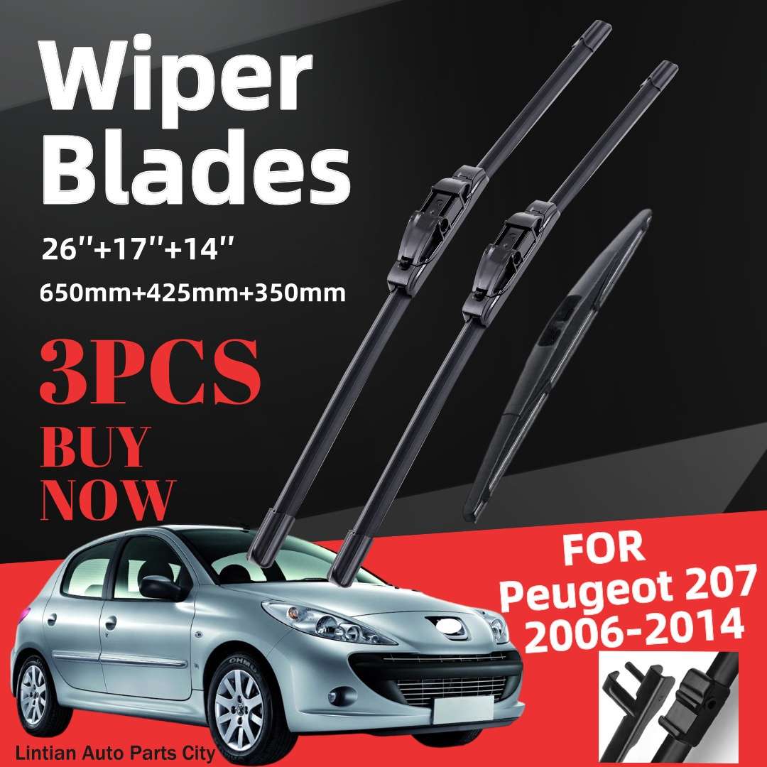 Windshield Wipers Model For Peugeot 207 Hatchback