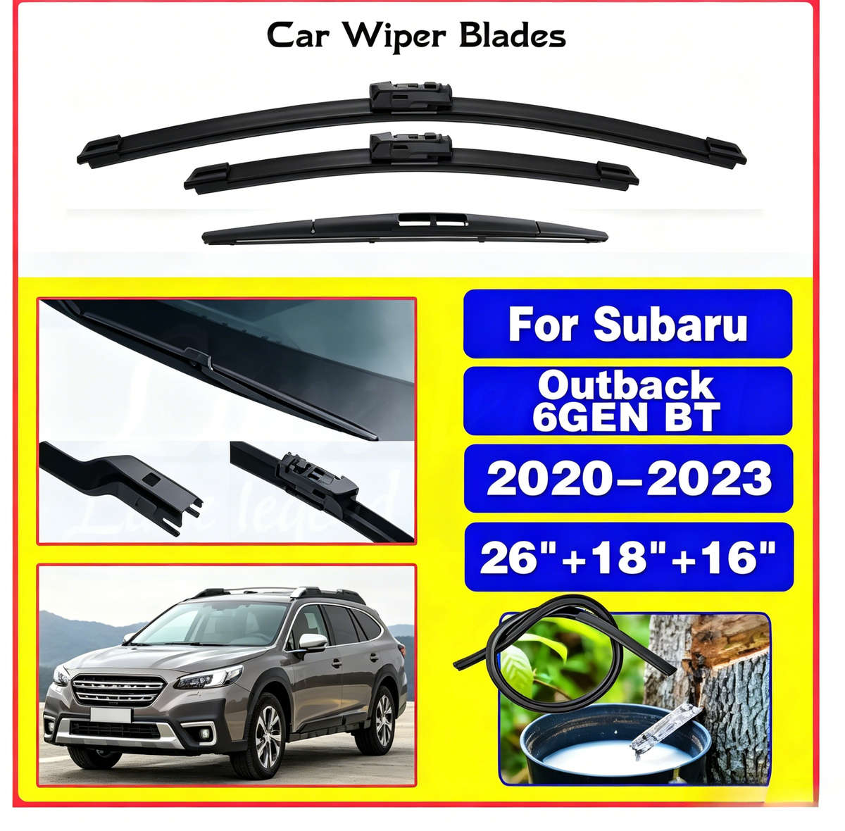 Windshield Wipers Quantity 3Pcs