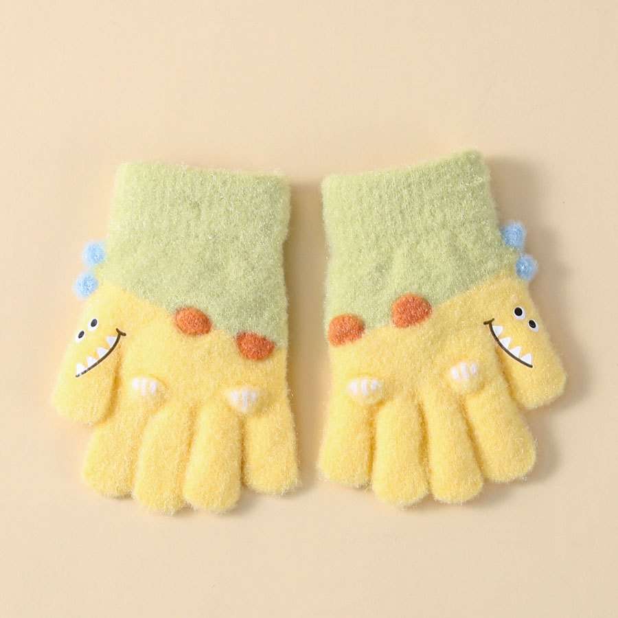 Winter Gloves Color Yellow Size 2 To 5Y