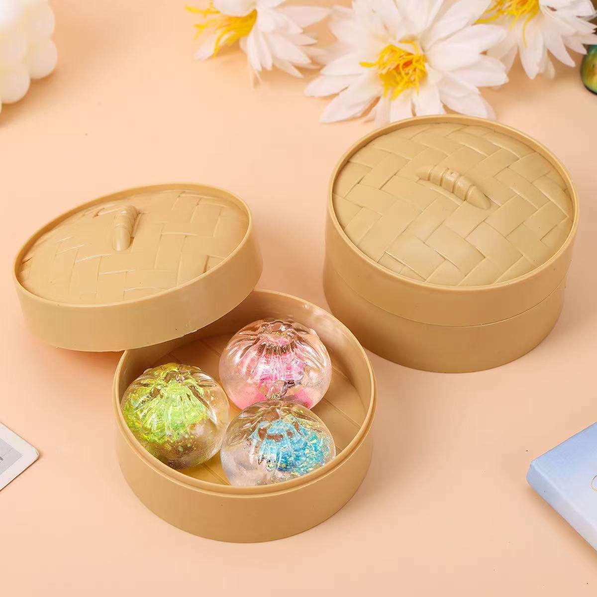 Squeezable Toys Color Random Colorsluminous Version Style 5Pcs Set3 Bun 1 Lid 1 Base