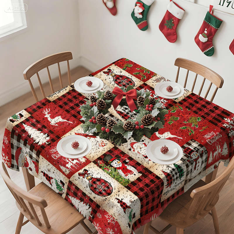 Christmas Tablecloth Size 139.7X200.0Cm