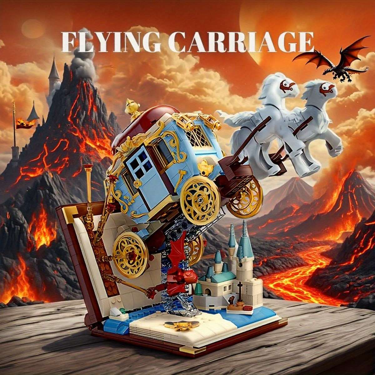 3D Building Model Puzzle Set Color Dk 7050