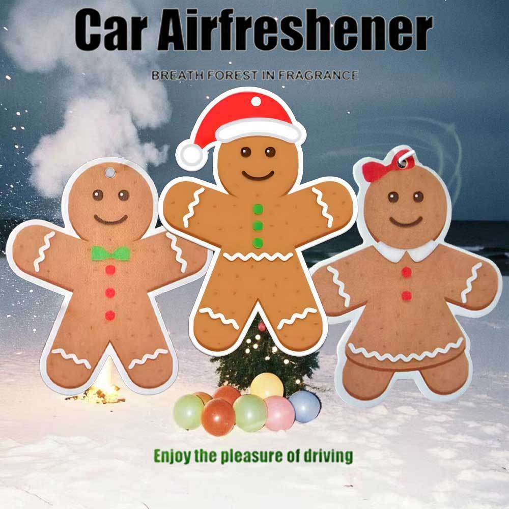 Car Interior Decor Items Gingerbread Men 3 Pack Set