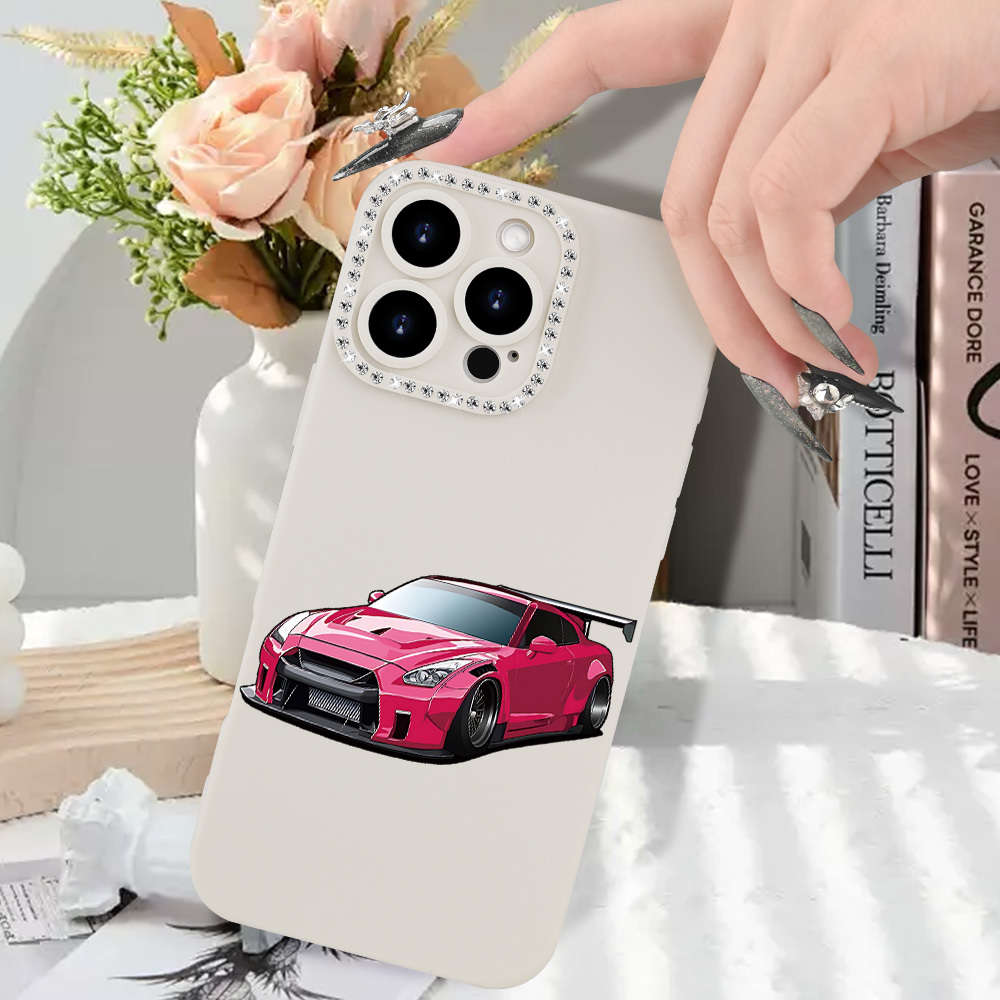1Pc Ivory White For iPhone 7 Plus 8 Plus Creative Sports Car Phone Case