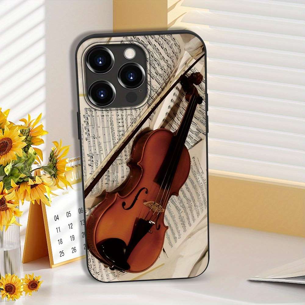 1Pc Black For iPhone 7 Plus 8 Plus Instrument Guitar Phone Case