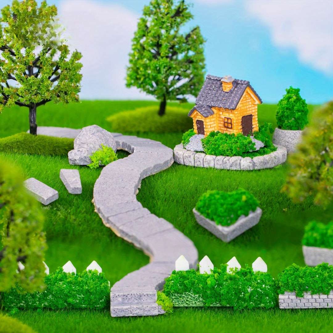 30Pcs Mini Model Garden Accessories Set