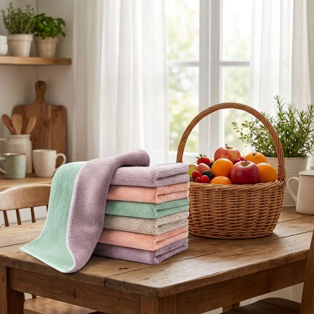 Rag Size 20X30Cm Items Purple 3Pcs