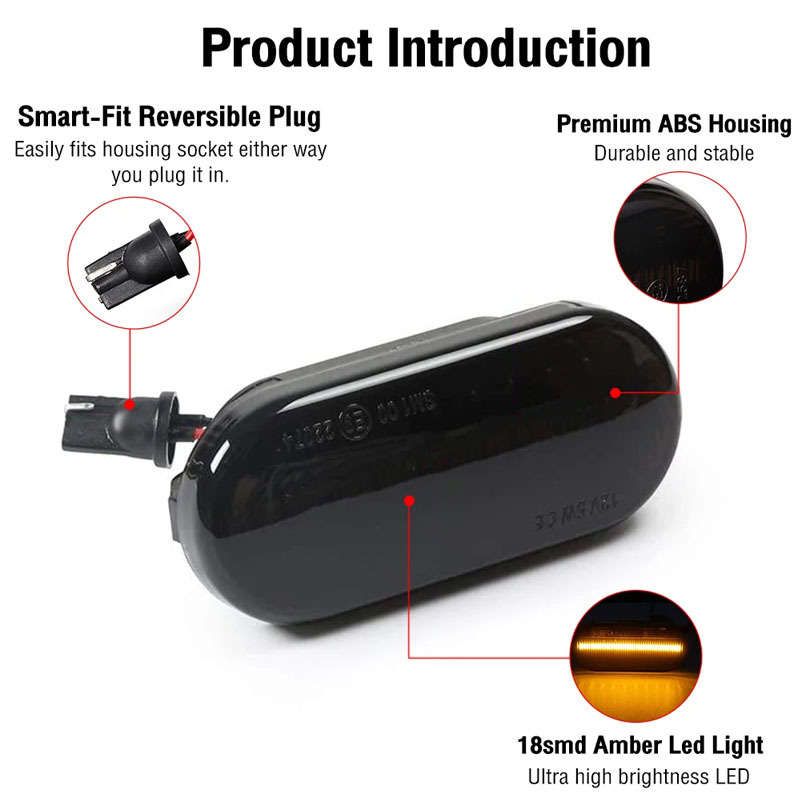 Car Lights Color 2Pcs Black Not Dynamic