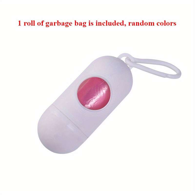 Durable Portable Garbage Bag Capsule 1 Roll Garbage Bag Compact Portable White