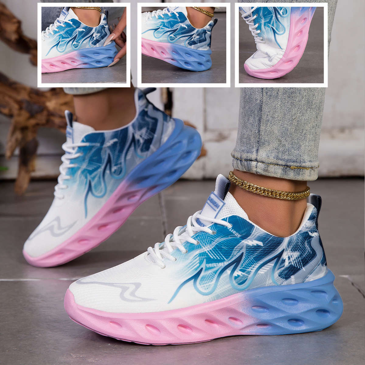 Women S Sneakers Color Blue Sizeuk 9