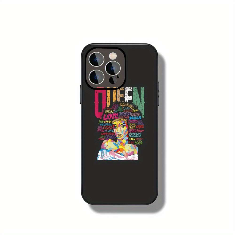 1Pc Black For iPhone 14 Plus Colorful Graffiti Art Phone Case