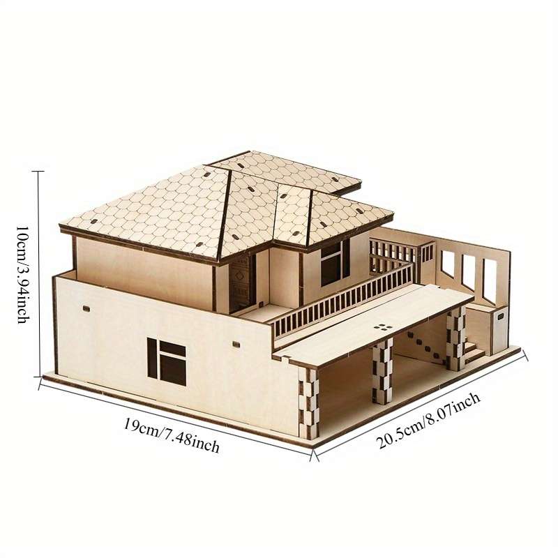 3D Building Model Puzzle Set Size Two Storey Villa