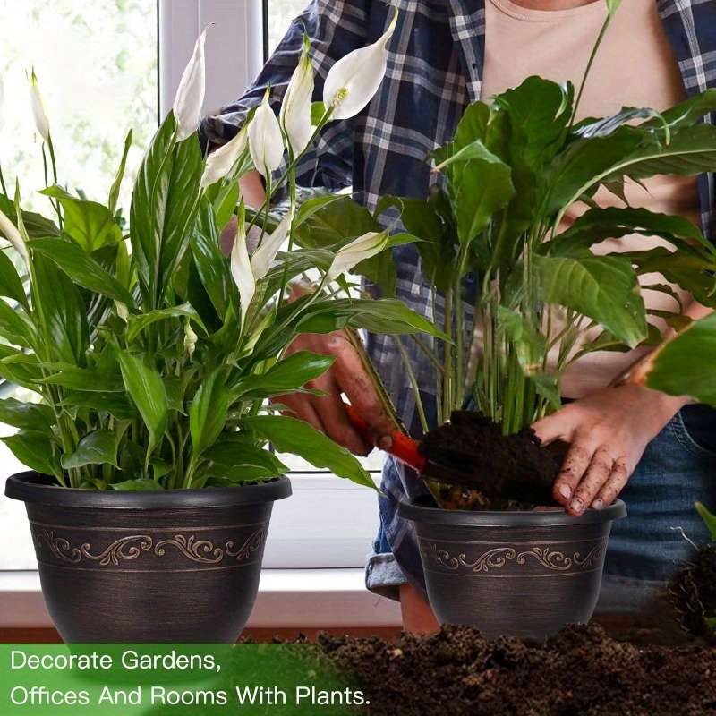 Flowerpot Size 20.32 Cm 6 Flower Pots  6 Trays