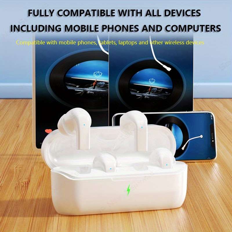 Rechargeable Wireless Earbuds Headphones Headset
