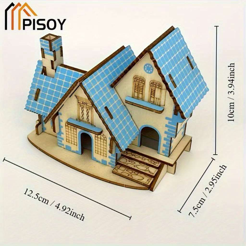 3D House Puzzle Model Model A01
