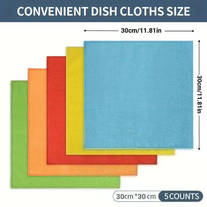 Rag Model 5Pack Assorted Color Size Durable Polyester