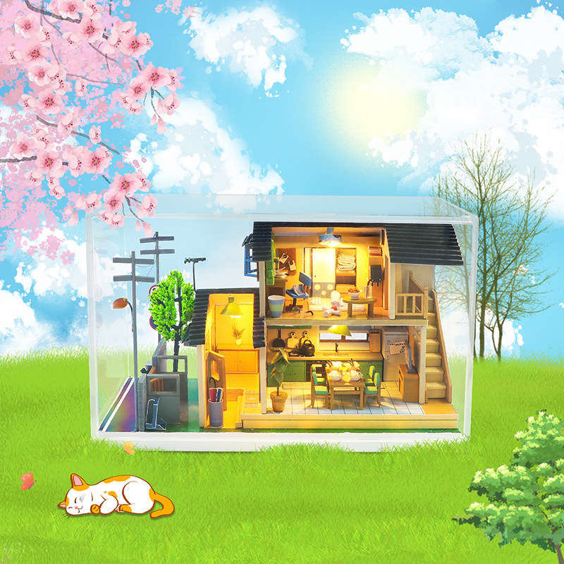 3D Model Desktop Ornaments Style Mountain Villa
