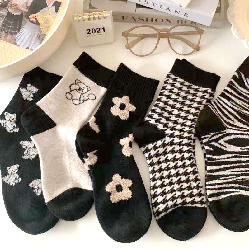 Women S Socks Color 5 Pairs Mixed Colors Size Onesize