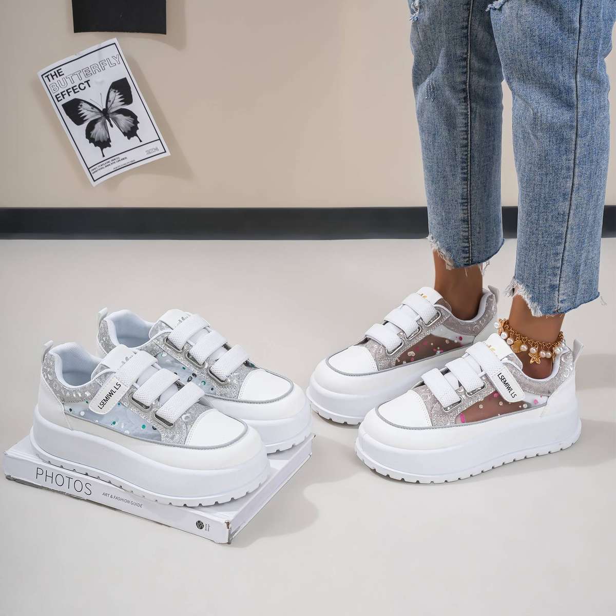Women S Sneakers Color White Blue Sizeuk 5