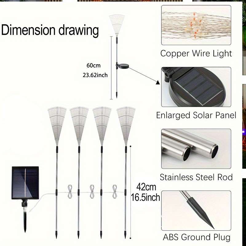 1pc90 Led Modern Pack Pack Aipusi Outdoor String Transform Your Outdoor Garden 8 M