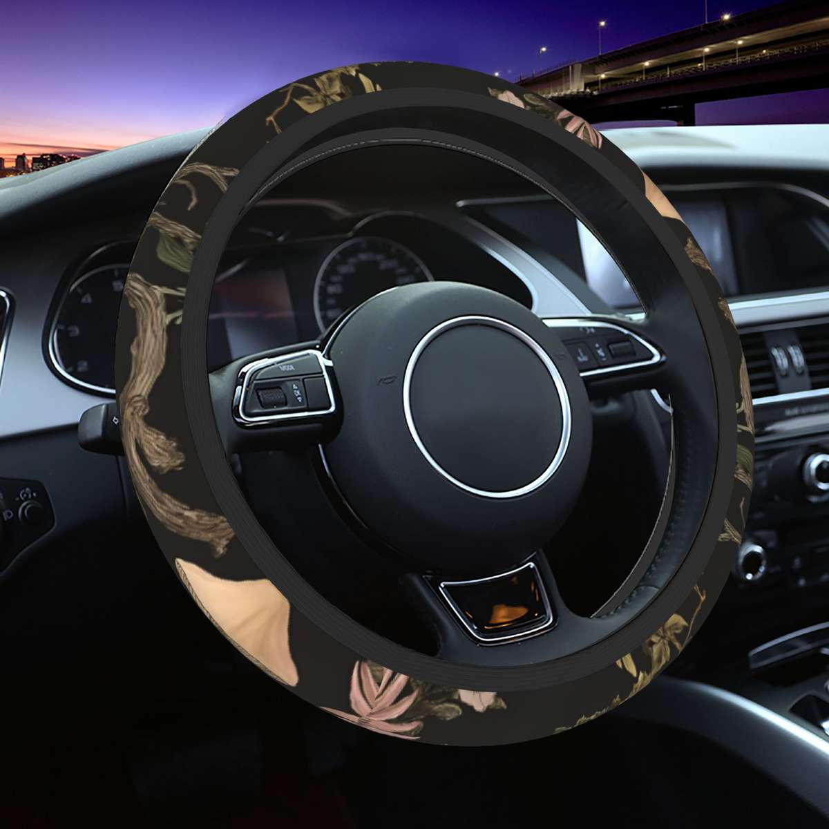 Car Steering Wheel Cover Multicolored Quantity 3Pcs
