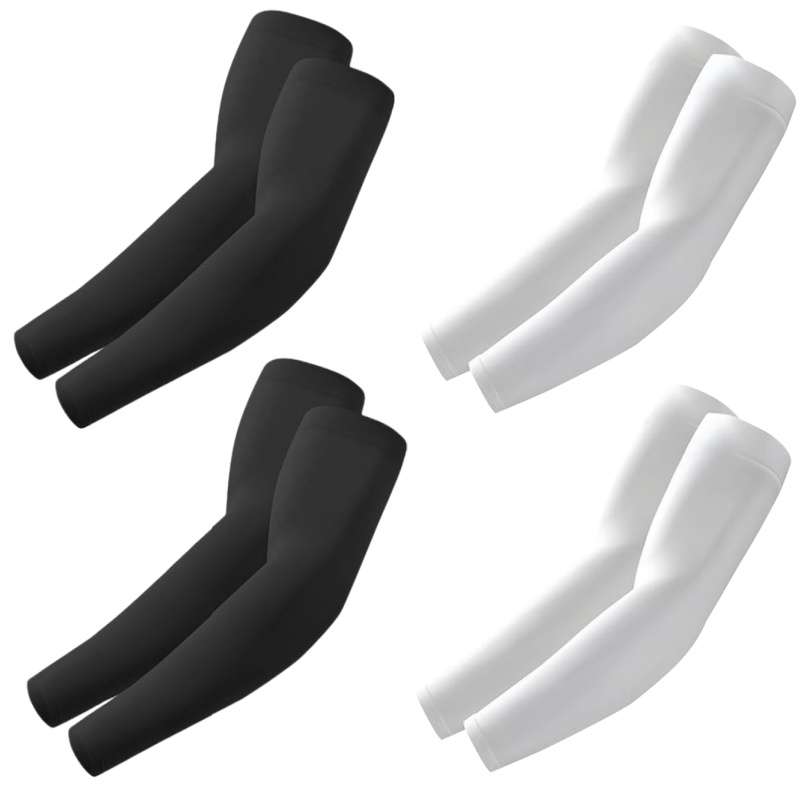 Sunscreen Sleeves Color 2 Solid Black 2 Solid White