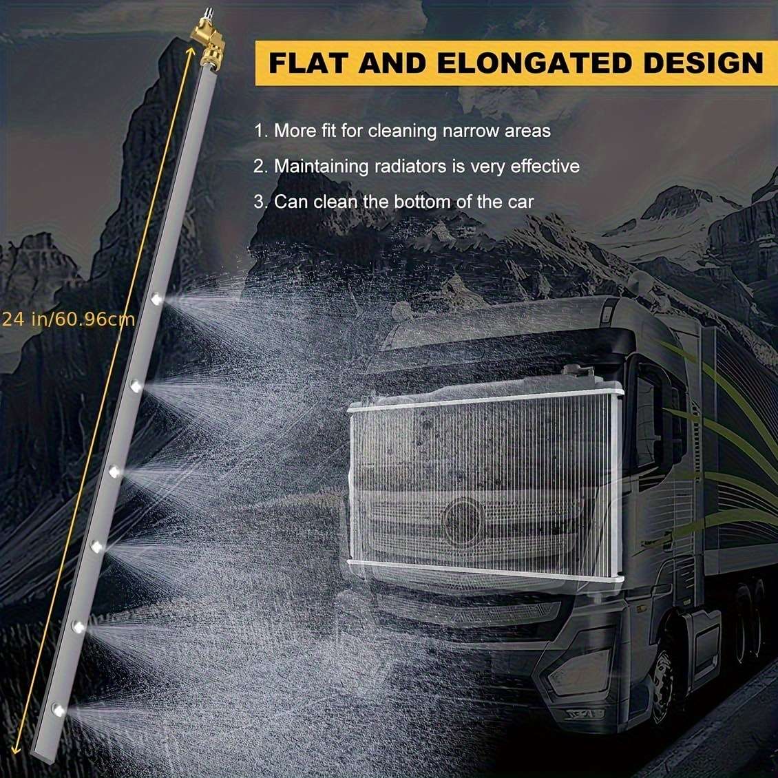 3-Piece Universal Car Radiator Cleaning Bar