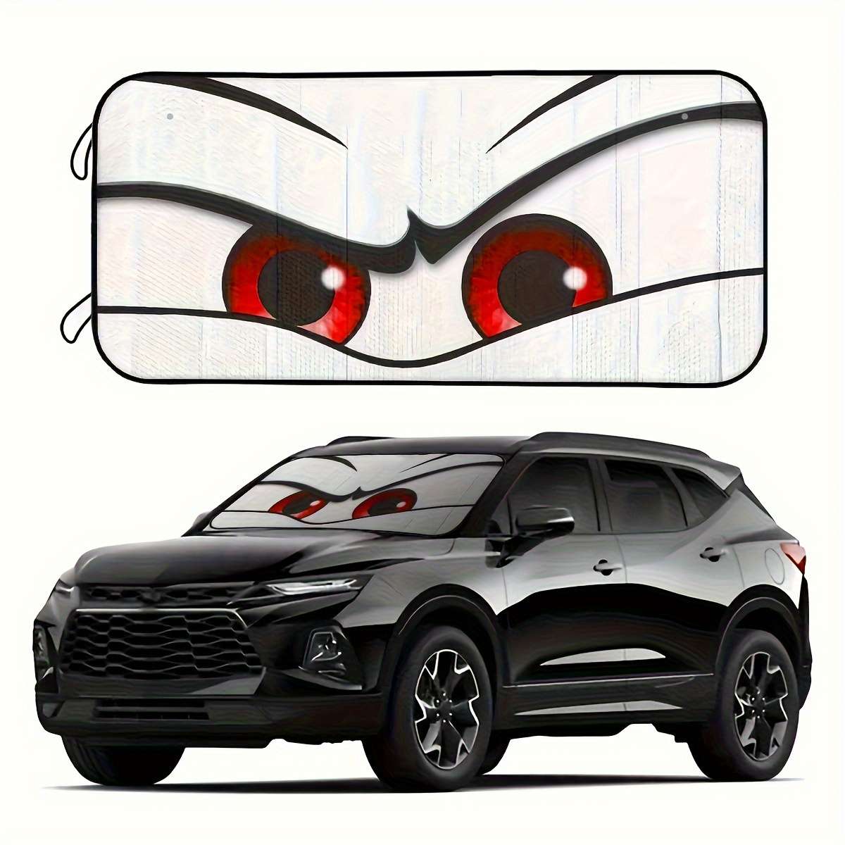 Car Sun Shades Quantity 1 Pc White Red Eye