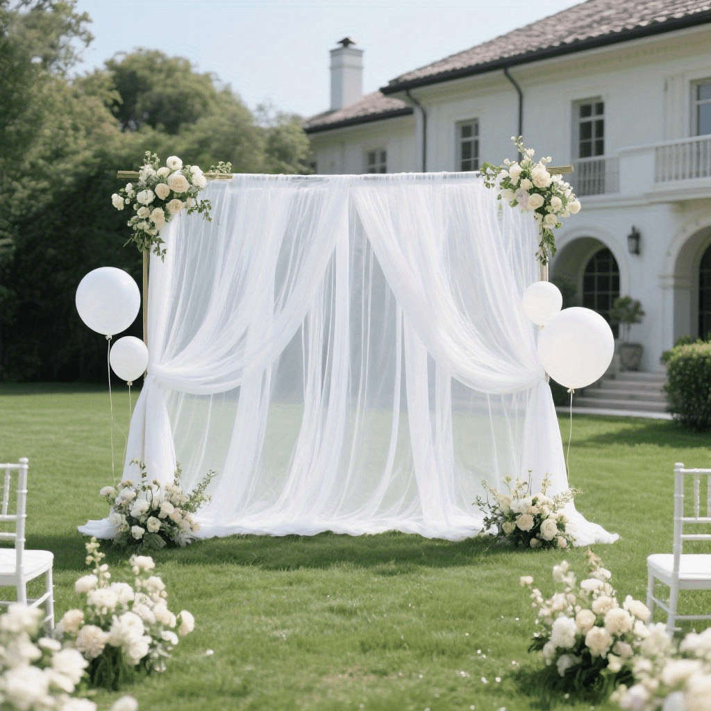 Wedding Supplies Color White Size 151*301Cm*2Pcs