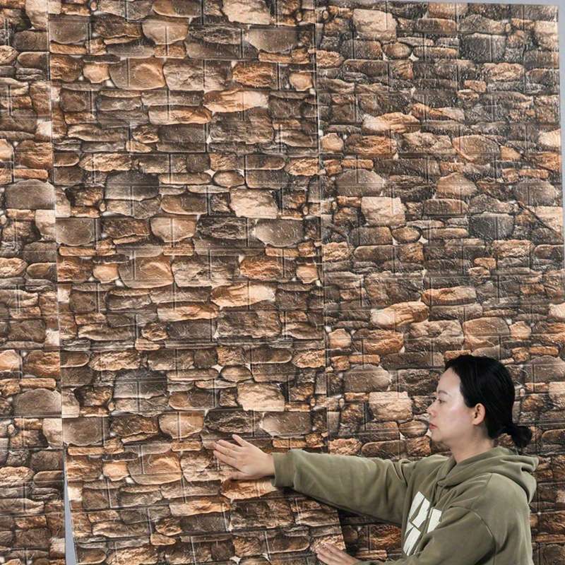 10PCS Industrial Textured Mosaic Tile Stickers Self Adhesive Metal Aluminum